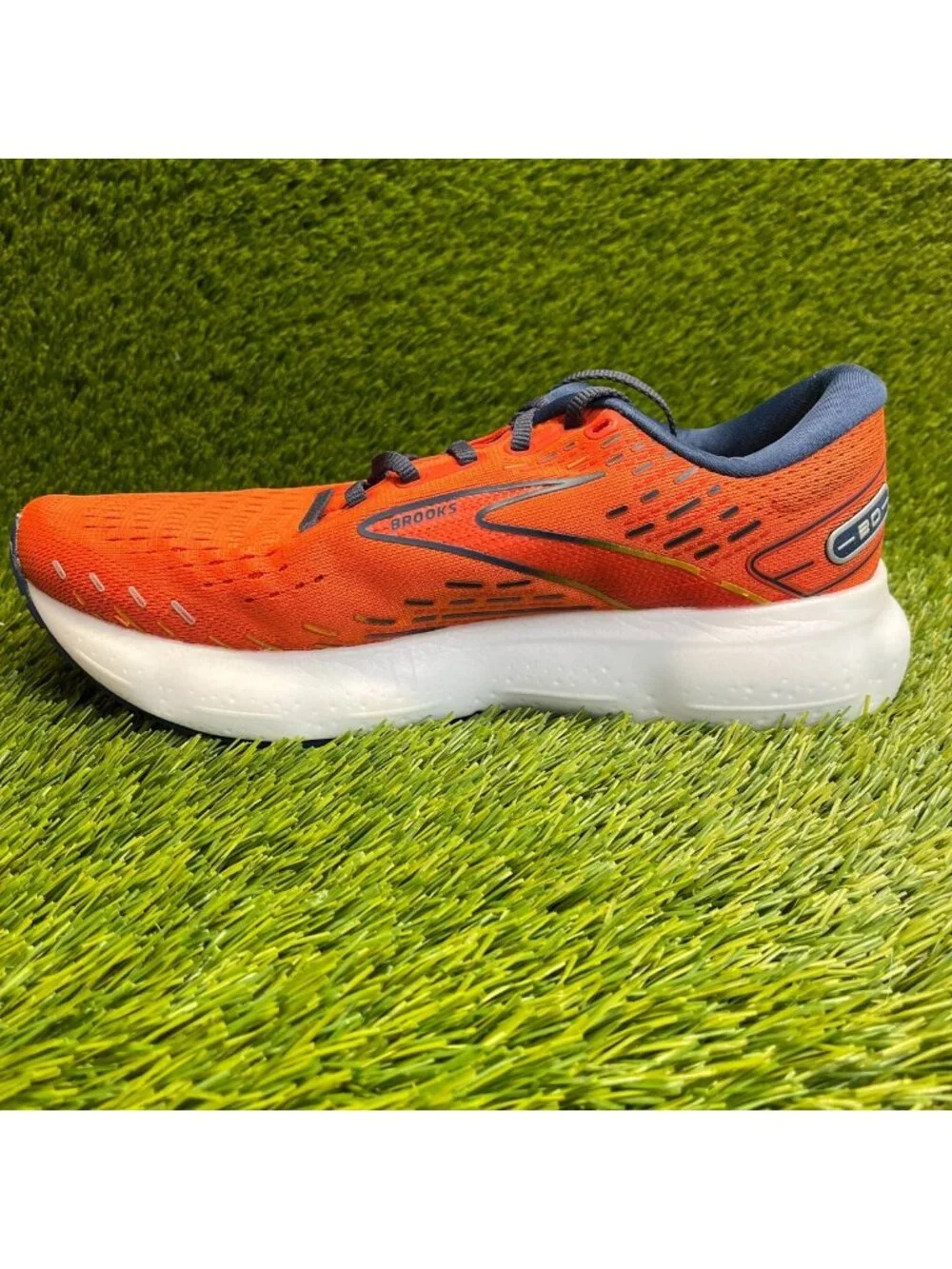 Brooks Glycerin 20 Mens Size 8.5 Orange Athletic Running Walking Shoes Sneakers